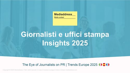 Report The Eye of Journalists on PR - Mediaddress - SOS Digital PR