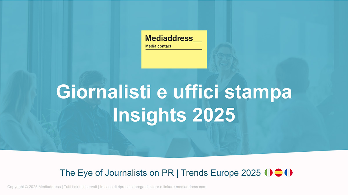 Report The Eye of Journalists on PR - Mediaddress - SOS Digital PR